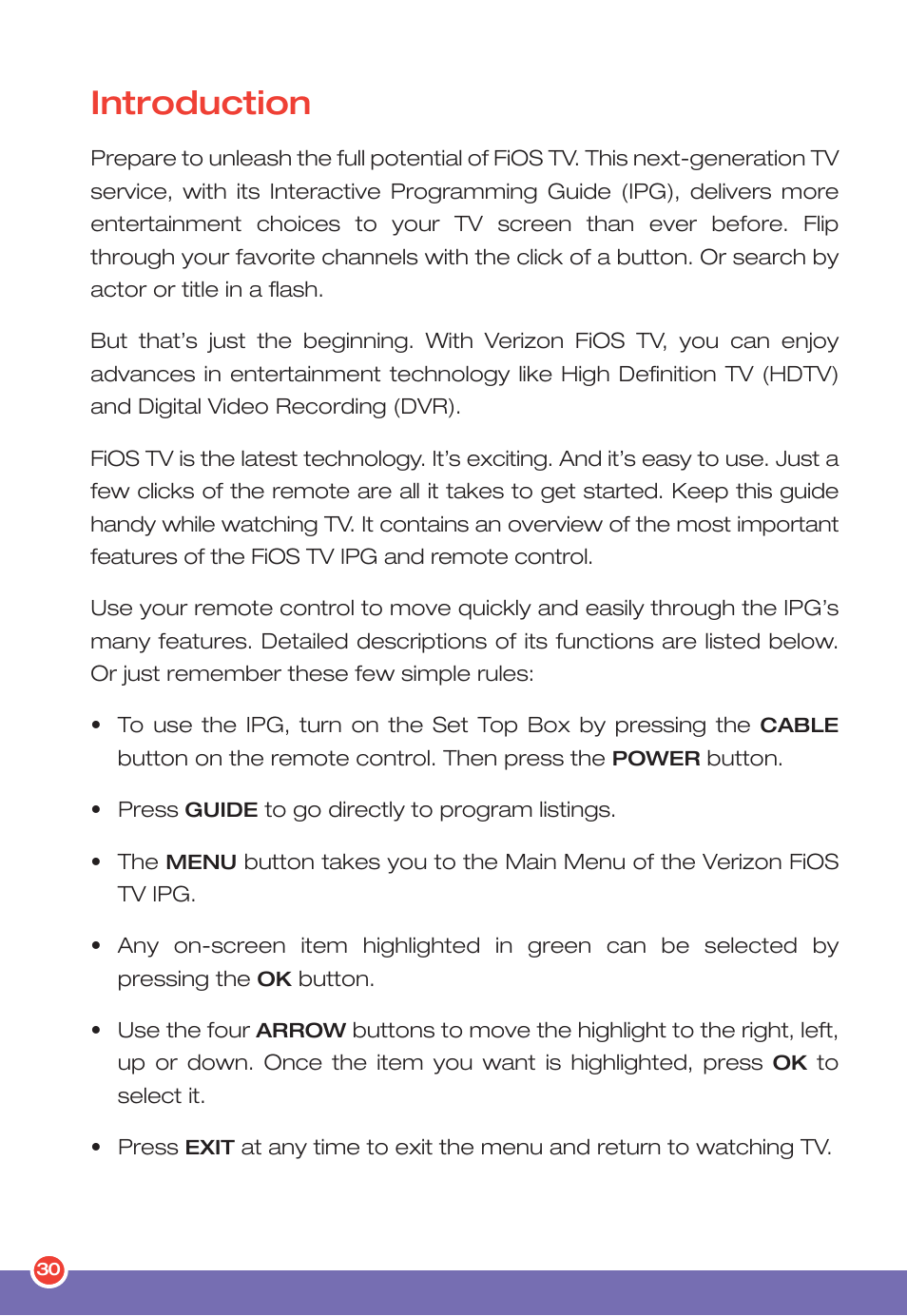 Introduction | Verizon FiOS TV User Manual | Page 32 / 60