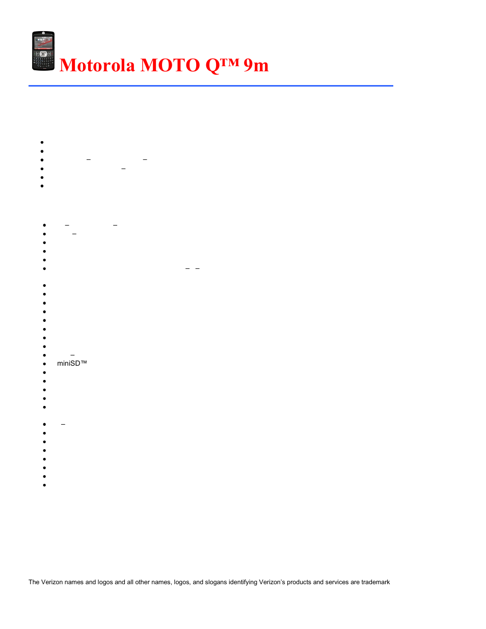 Motorola moto q™ 9m | Verizon 8703E User Manual | Page 41 / 59