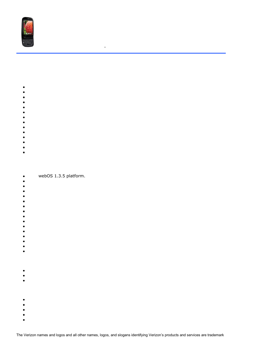 Palm pre plus | Verizon 8703E User Manual | Page 43 / 59
