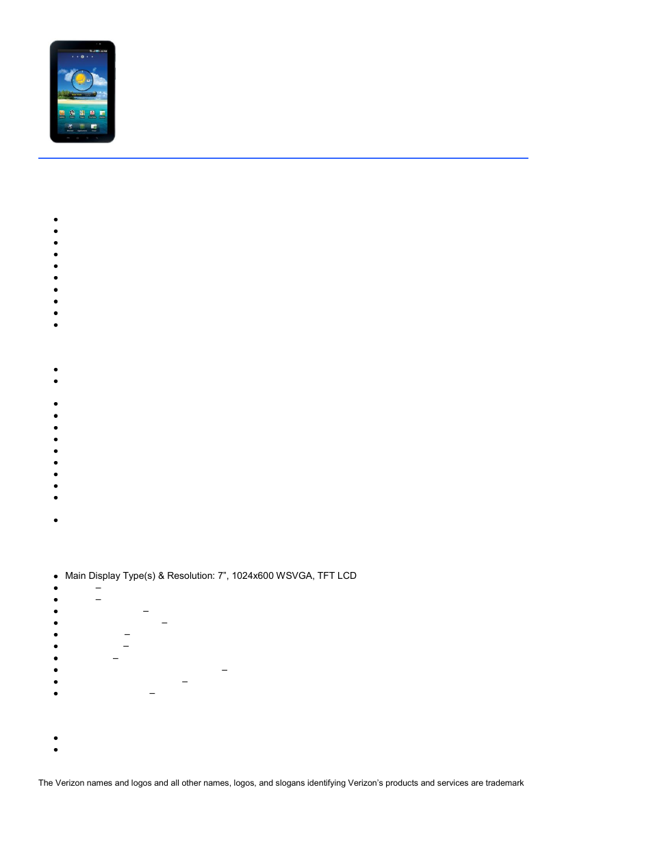 Samsung galaxy tab | Verizon 8703E User Manual | Page 52 / 59