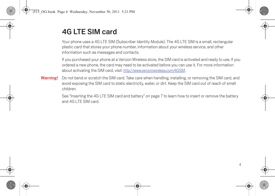 4g lte sim card, 4g lte sim card 4 | Verizon Cell Phone User Manual | Page 10 / 21