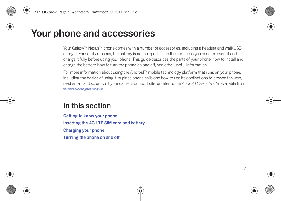 Your phone and accessories, Your phone and accessories 2 | Verizon Cell Phone User Manual | Page 8 / 21