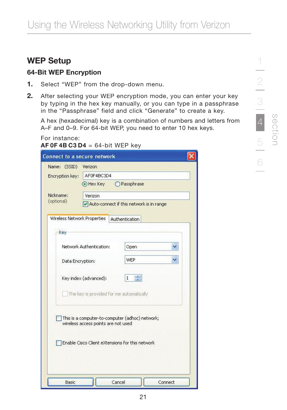 Using the wireless networking utility from verizon | Verizon VZ4050 User Manual | Page 23 / 40