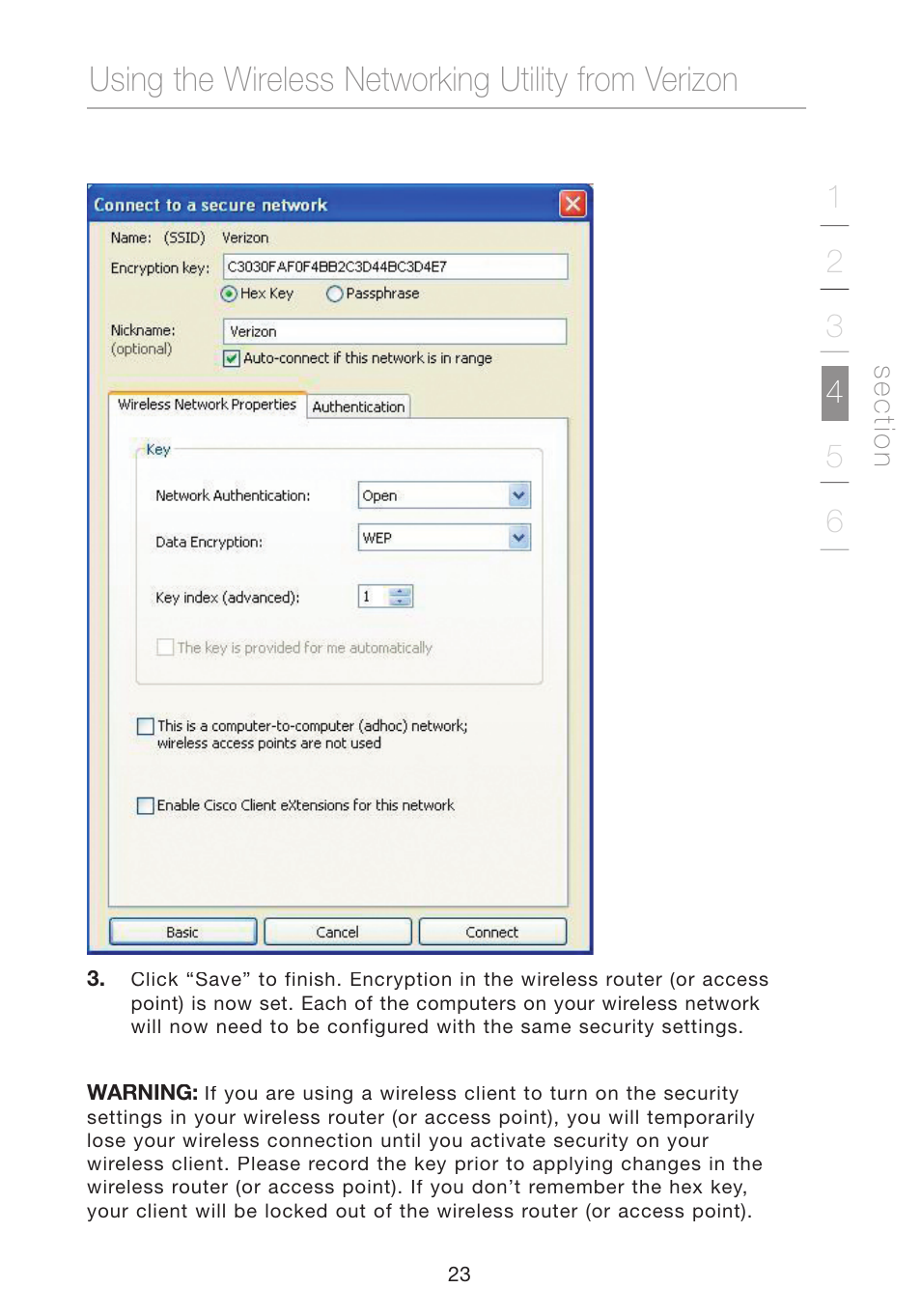 Using the wireless networking utility from verizon | Verizon VZ4050 User Manual | Page 25 / 40