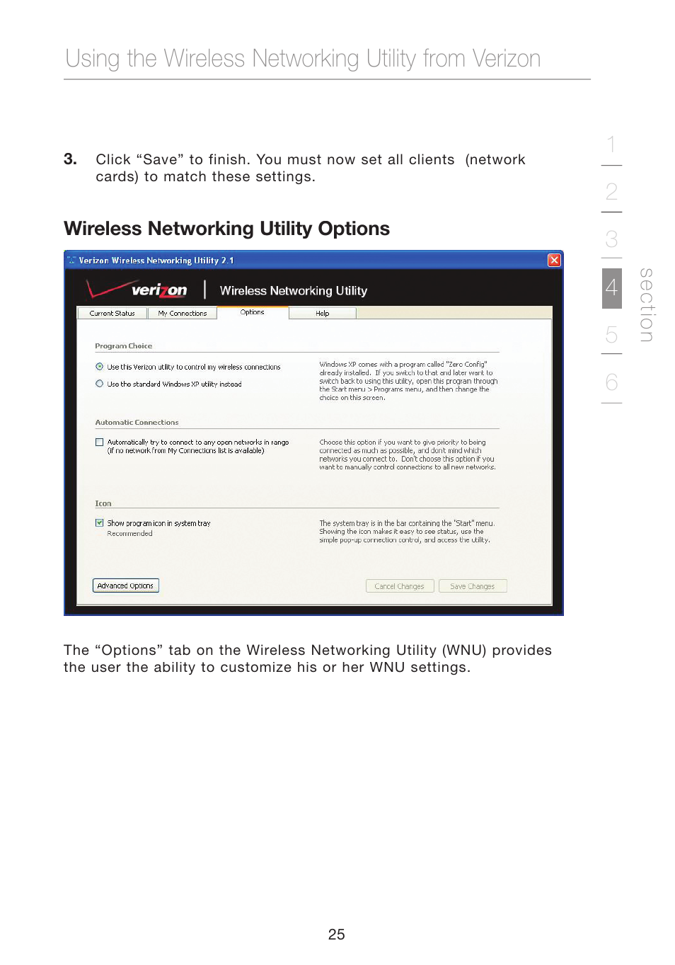 Using the wireless networking utility from verizon | Verizon VZ4050 User Manual | Page 27 / 40