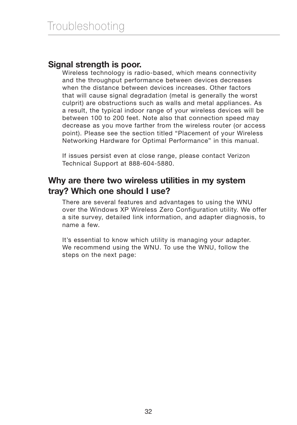 Troubleshooting | Verizon VZ4050 User Manual | Page 34 / 40