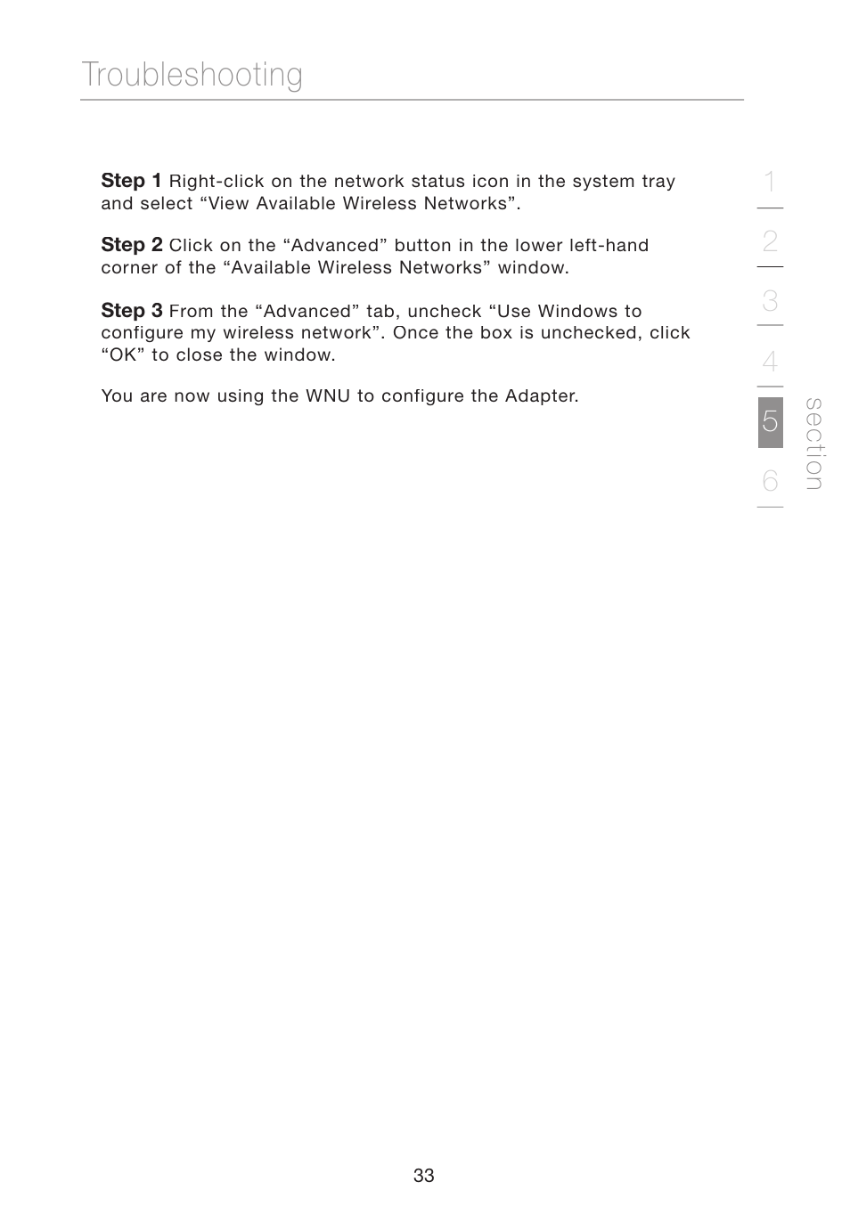 Troubleshooting, Se c tio n | Verizon VZ4050 User Manual | Page 35 / 40