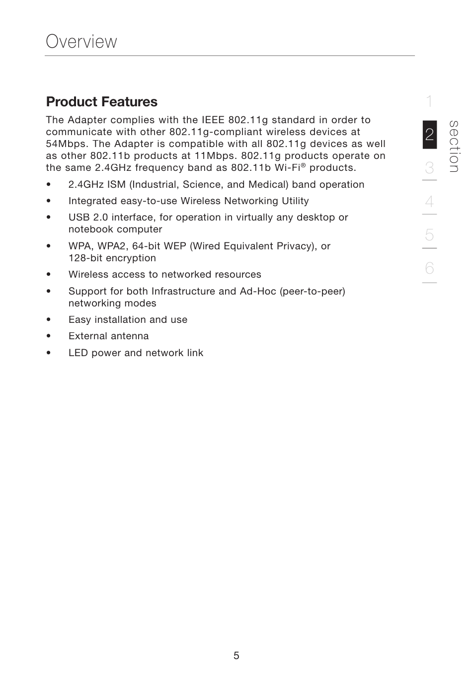 Introduction, Overview, Se c tio n | Verizon VZ4050 User Manual | Page 7 / 40