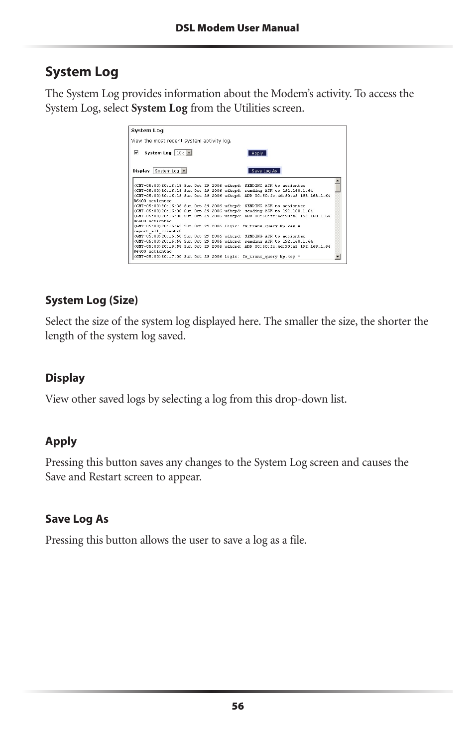 System log | Verizon GT701C User Manual | Page 59 / 101