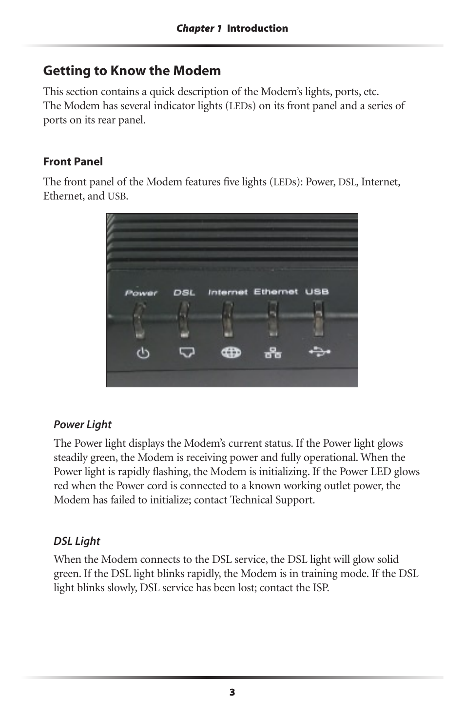 Getting to know the modem, Getting to know the modem 3 | Verizon GT701C User Manual | Page 6 / 101