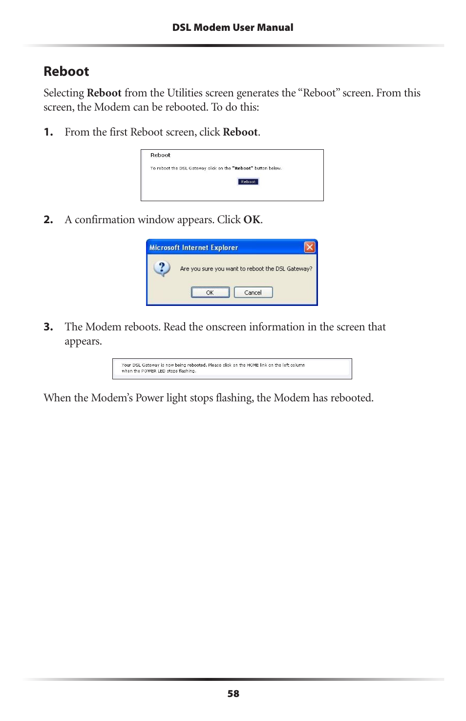 Reboot | Verizon GT701C User Manual | Page 61 / 101