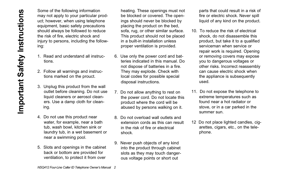 Verizon NSQ412 User Manual | Page 5 / 57