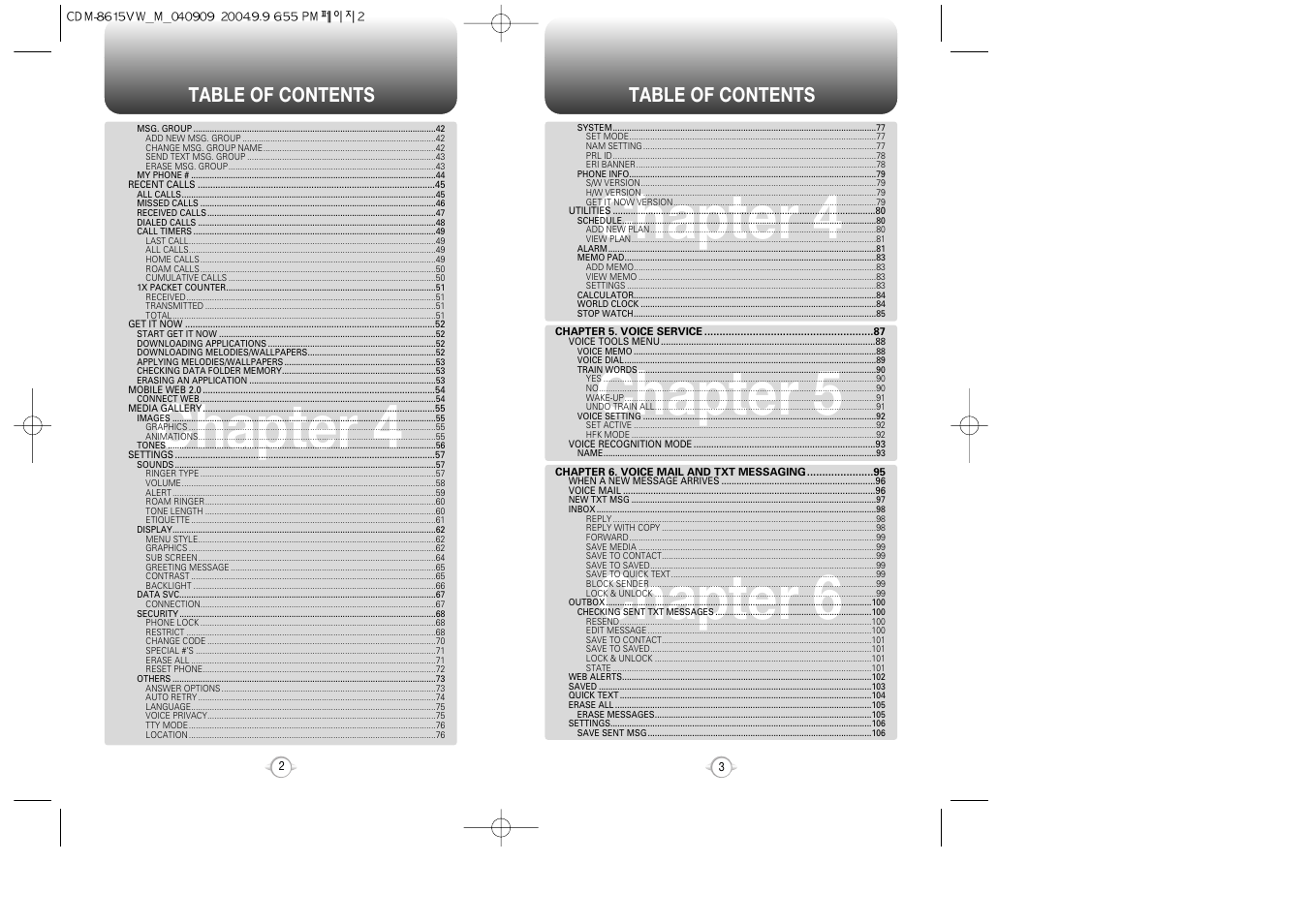 Verizon CDM8615 User Manual | Page 3 / 67