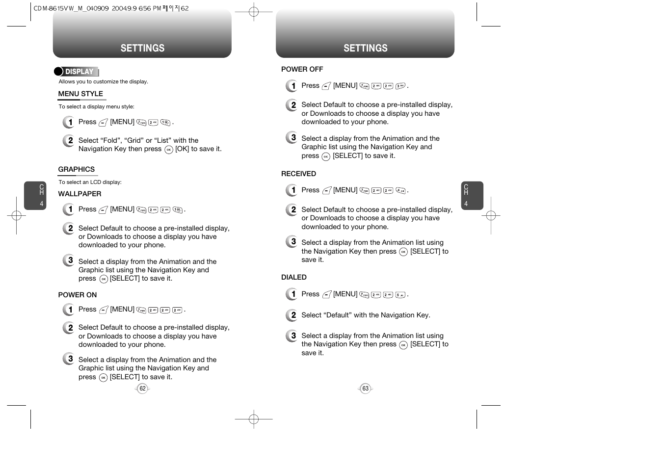 Verizon CDM8615 User Manual | Page 33 / 67