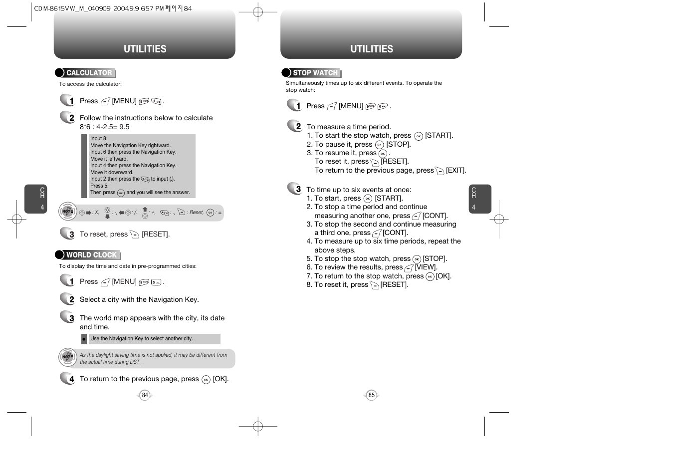 Utilities | Verizon CDM8615 User Manual | Page 44 / 67