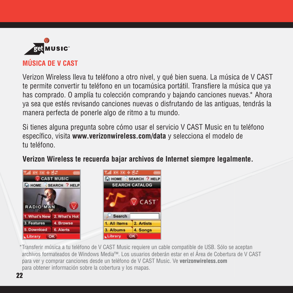 Verizon V CAST MUSIC VX8100 User Manual | Page 66 / 86