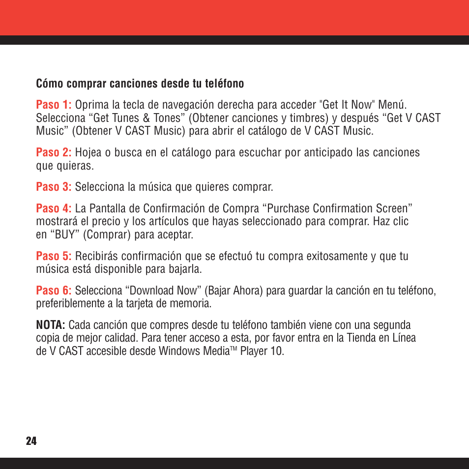 Verizon V CAST MUSIC VX8100 User Manual | Page 68 / 86