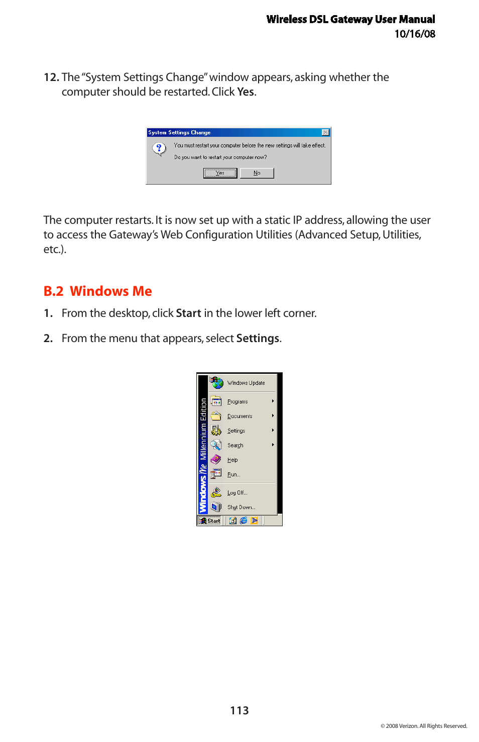 B.2 windows me | Verizon GT704WGB User Manual | Page 114 / 144