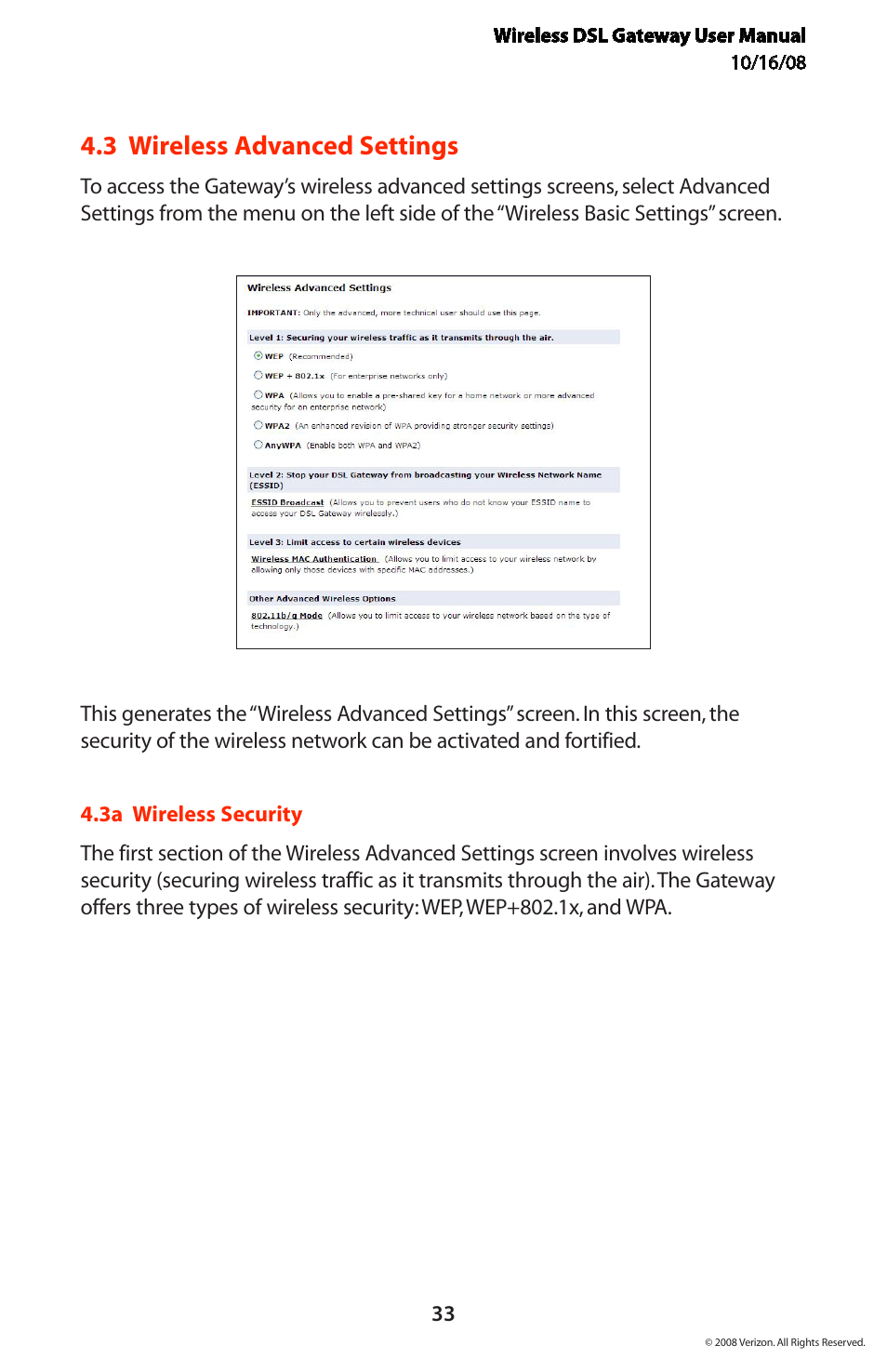 3 wireless advanced settings | Verizon GT704WGB User Manual | Page 34 / 144