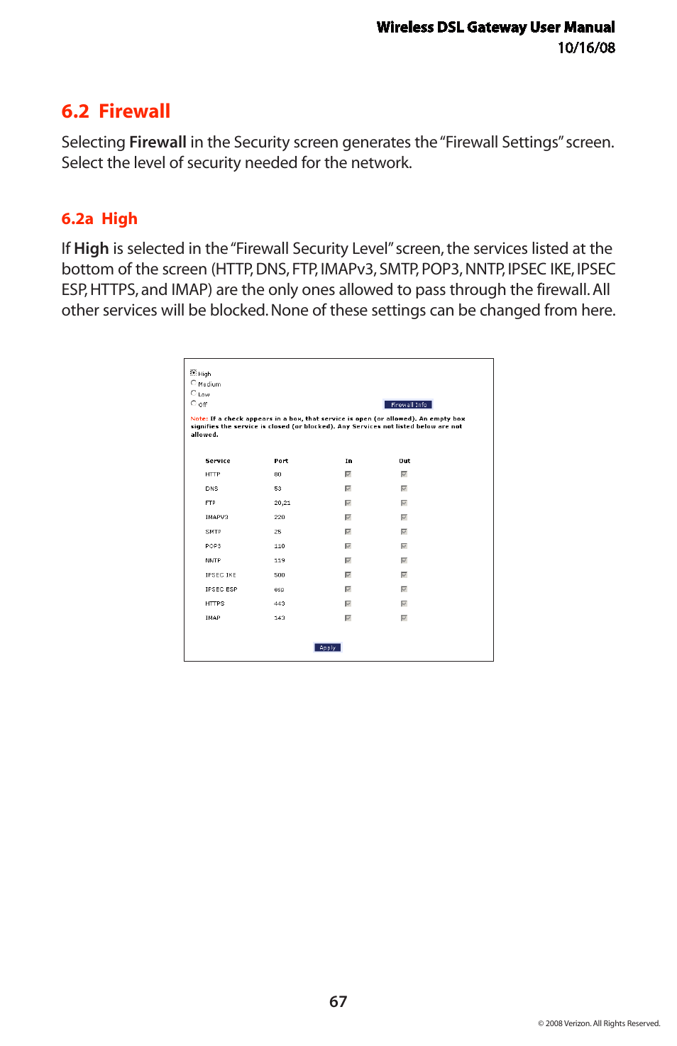 2 firewall | Verizon GT704WGB User Manual | Page 68 / 144