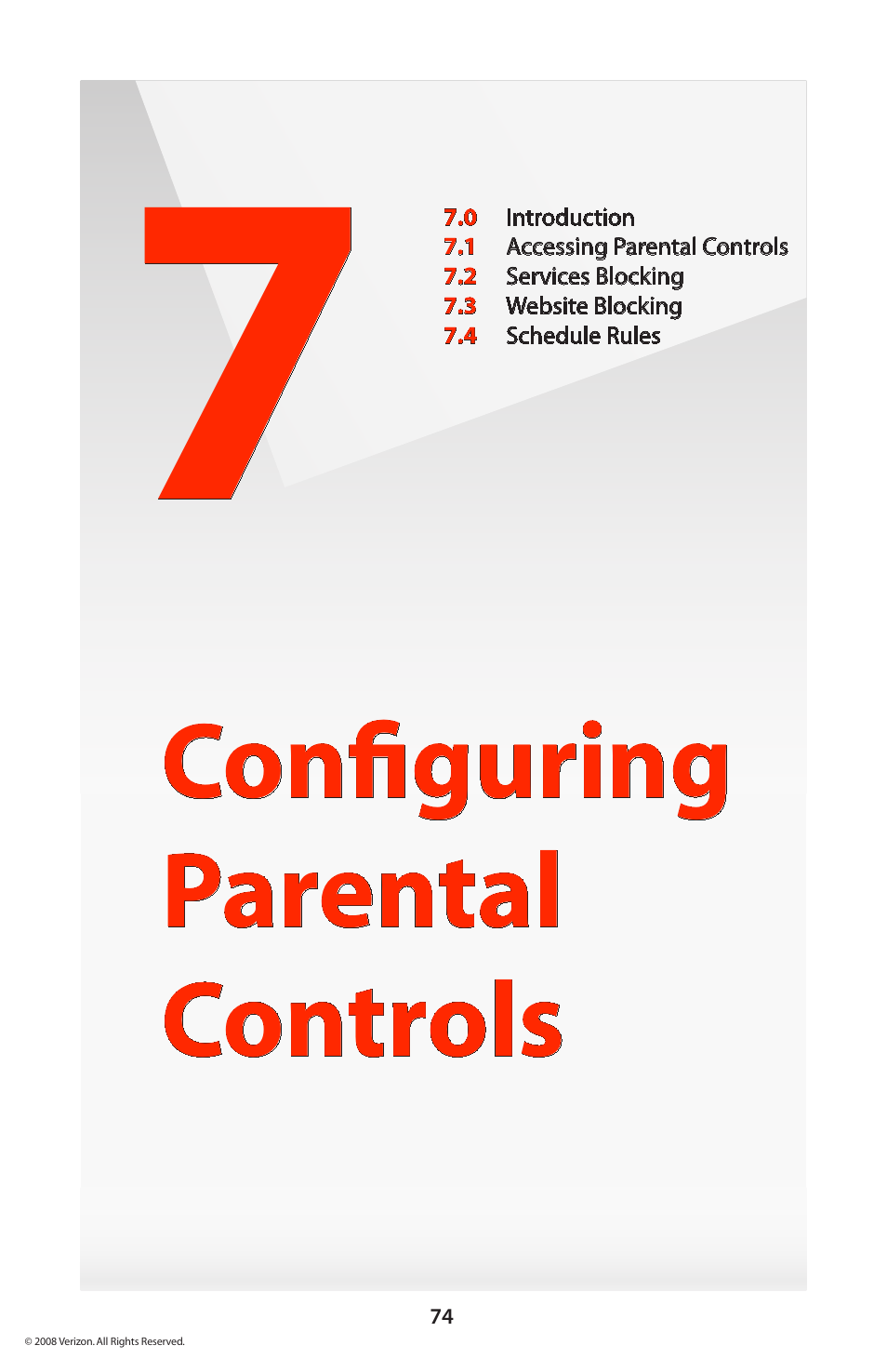 Configuring parental controls | Verizon GT704WGB User Manual | Page 75 / 144