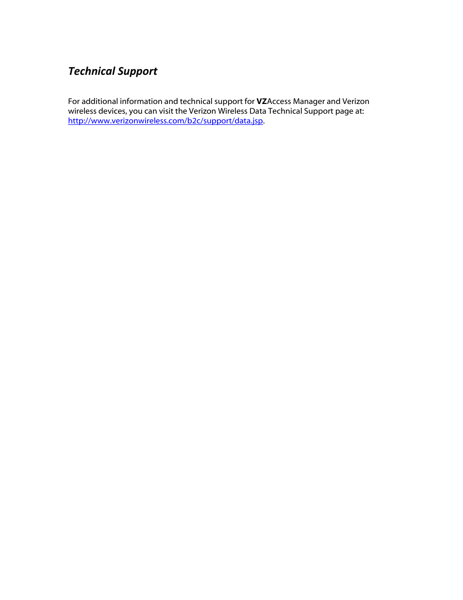 Echnical support | Verizon MiFi 2200 User Manual | Page 39 / 50