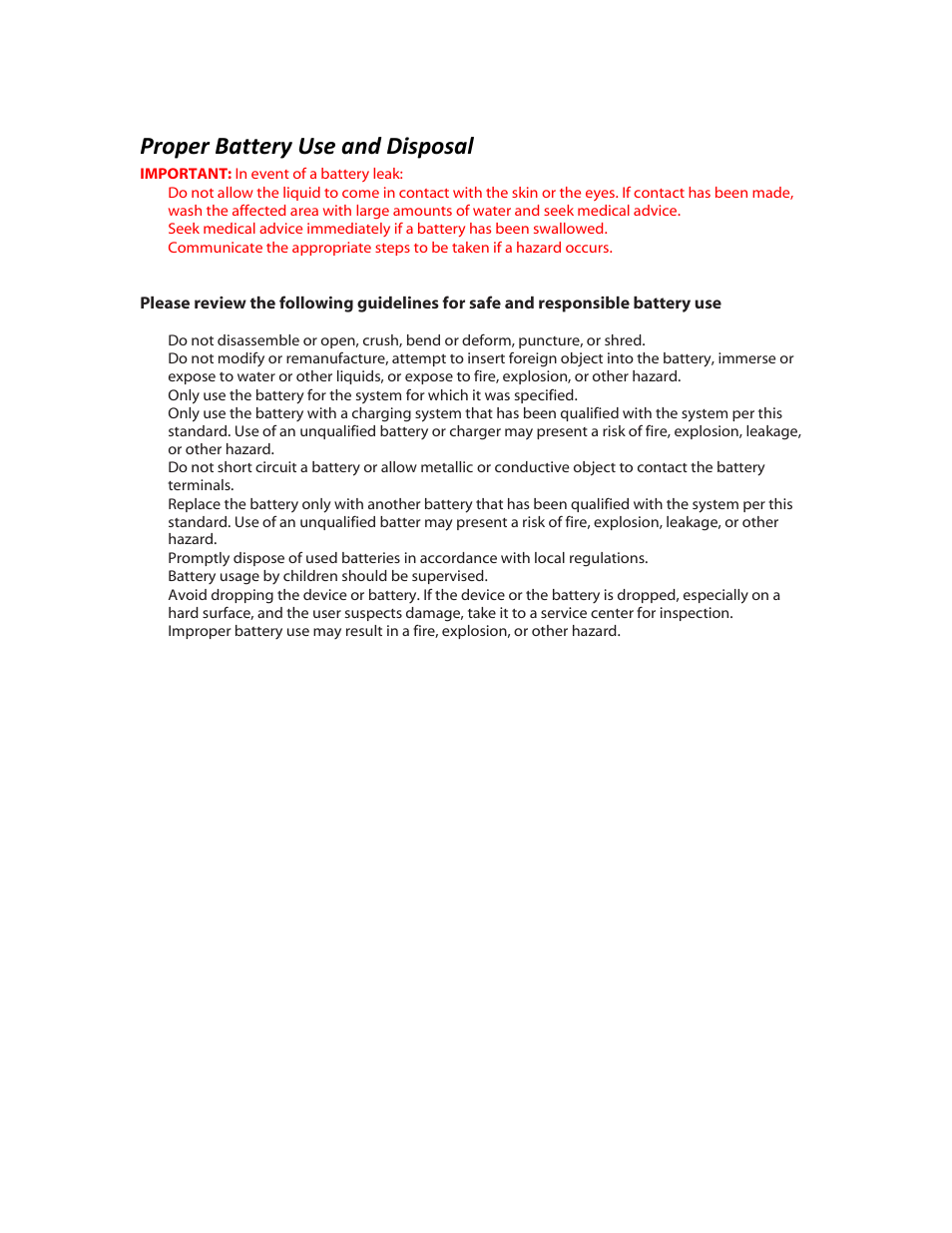 Roper battery use and disposal | Verizon MiFi 2200 User Manual | Page 45 / 50