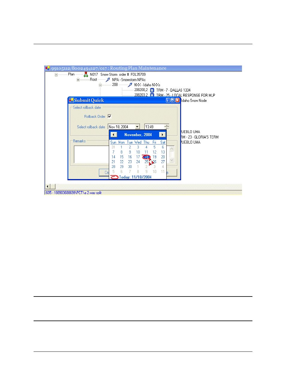 Set a rollback date and time, Set a rollback date and time -3 | Verizon Network Manager Nodes User Manual | Page 31 / 69