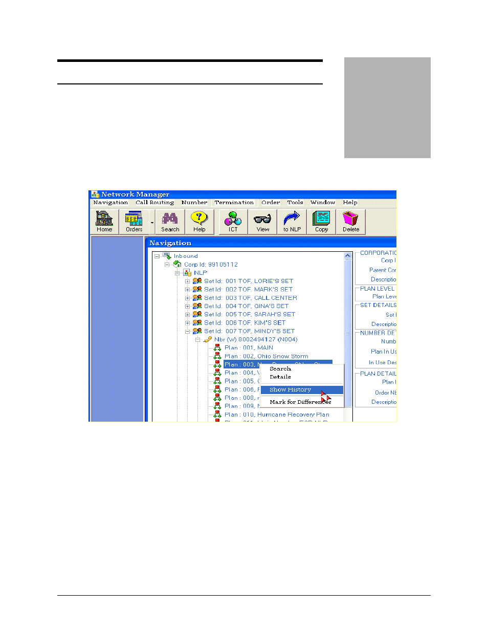 View plan history and compare, View the order history for a plan, View plan history and compare -1 | View the order history for a plan -1 | Verizon Network Manager Nodes User Manual | Page 45 / 69