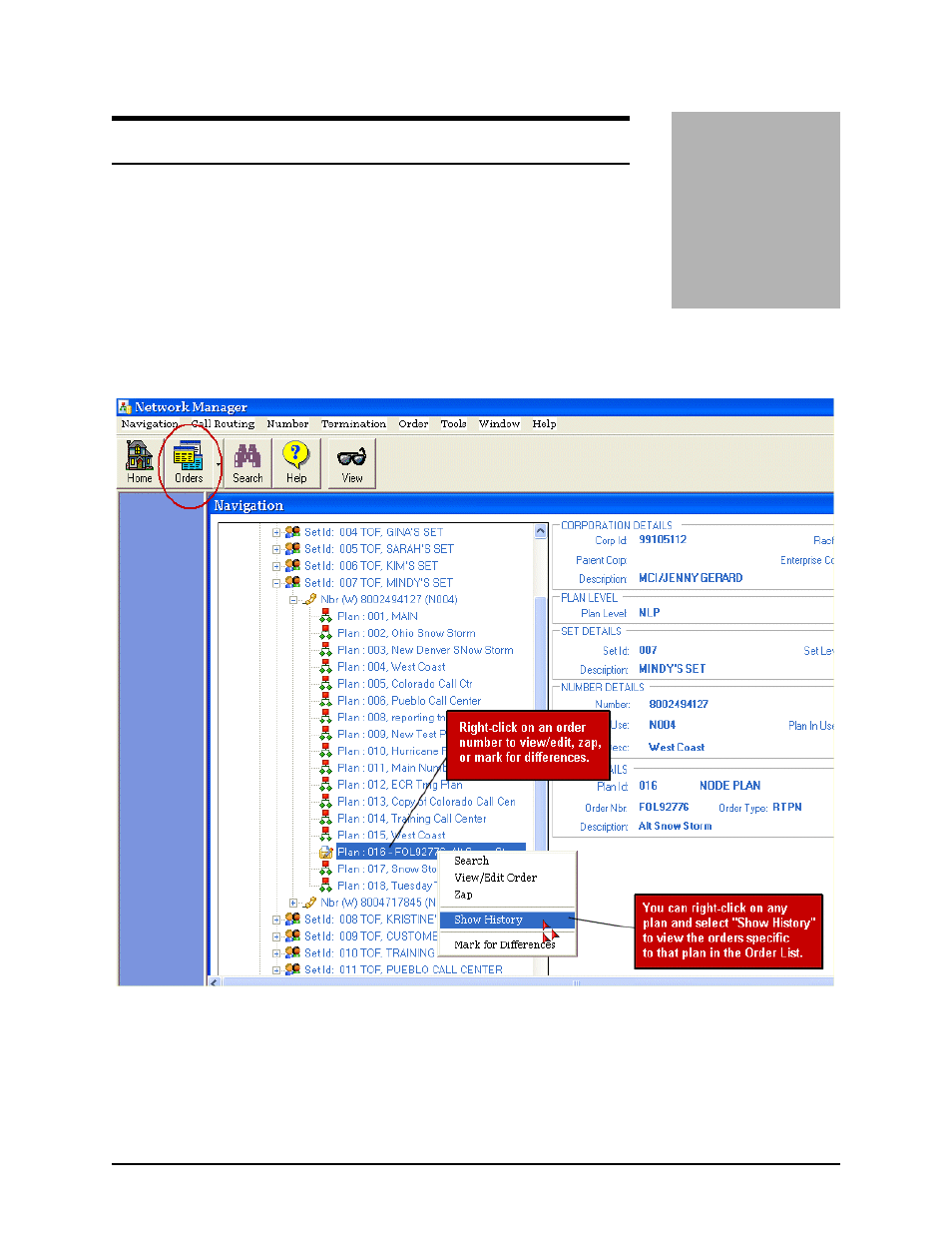 View and maintain orders, View and maintain orders -1 | Verizon Network Manager Nodes User Manual | Page 57 / 69