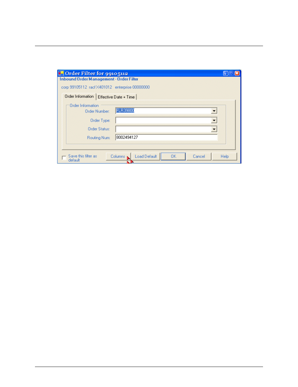 Use the order filter, Use the order filter -2 | Verizon Network Manager Nodes User Manual | Page 58 / 69