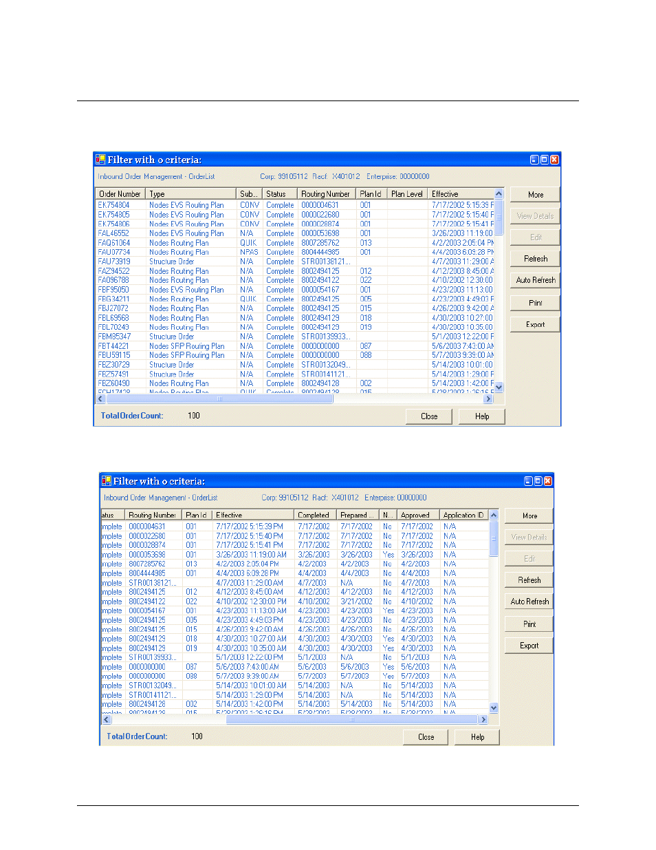 View the order list, View the order list -4 | Verizon Network Manager Nodes User Manual | Page 60 / 69