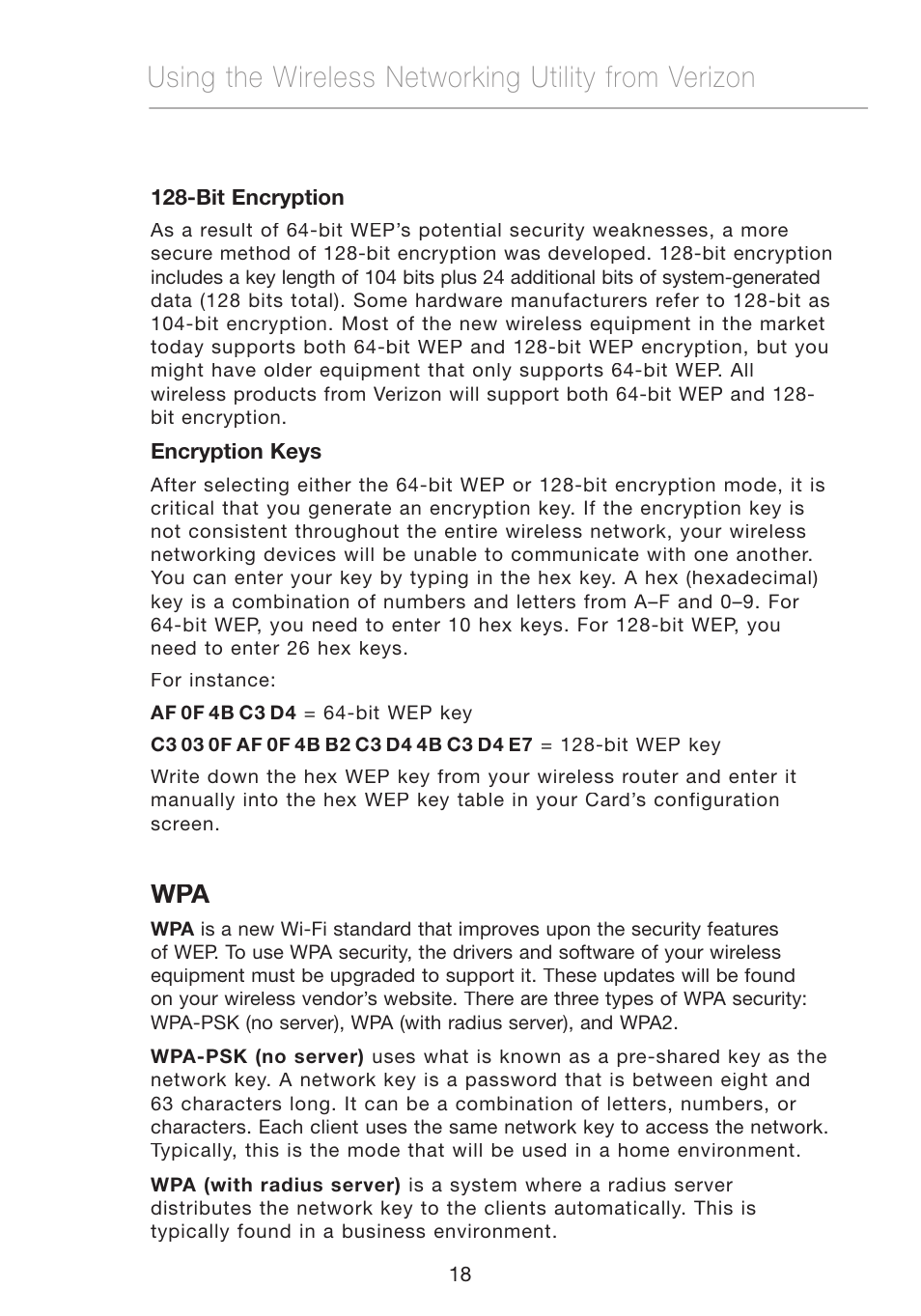 Using the wireless networking utility from verizon | Verizon VZ4010 User Manual | Page 20 / 39