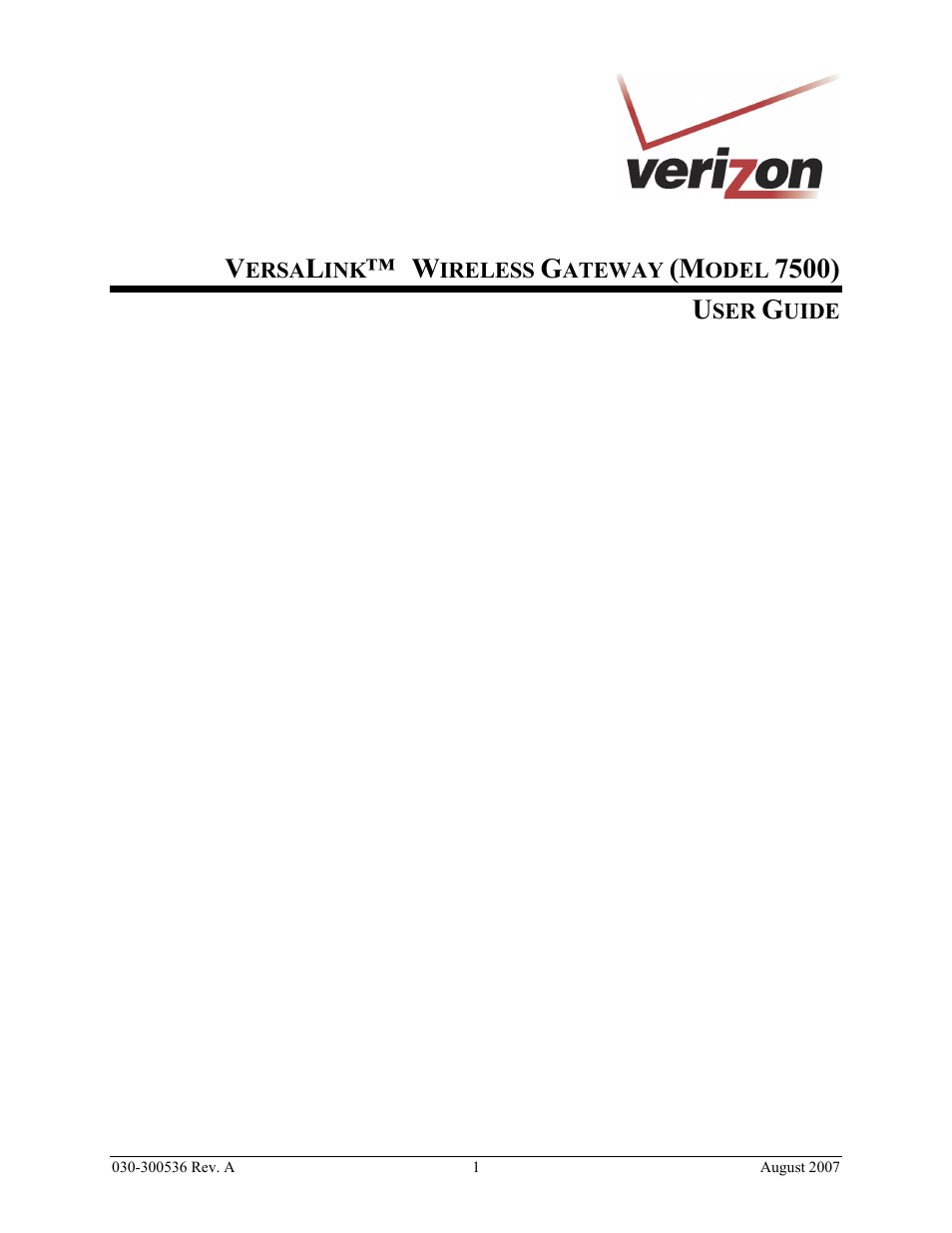 Verizon 7500 User Manual | 186 pages