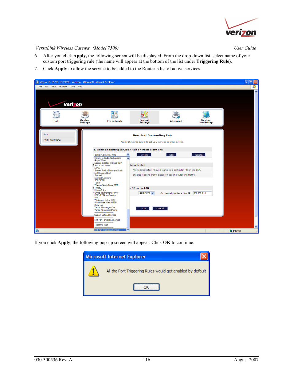 Verizon 7500 User Manual | Page 116 / 186
