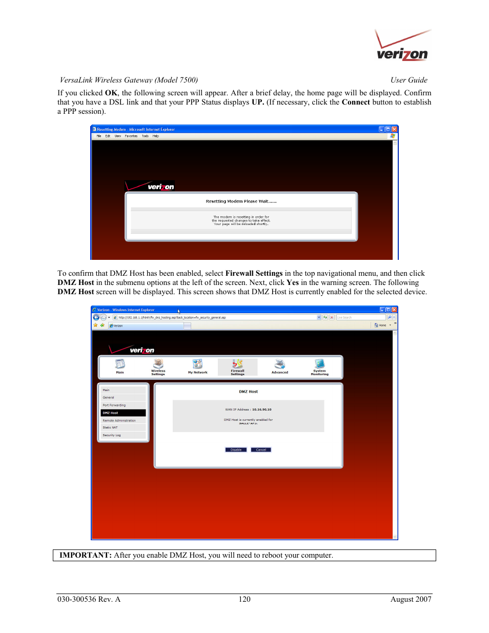 Verizon 7500 User Manual | Page 120 / 186