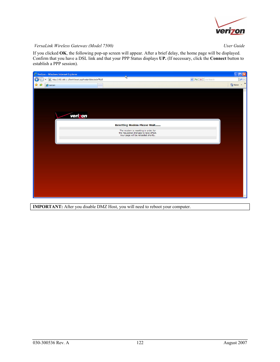 Verizon 7500 User Manual | Page 122 / 186