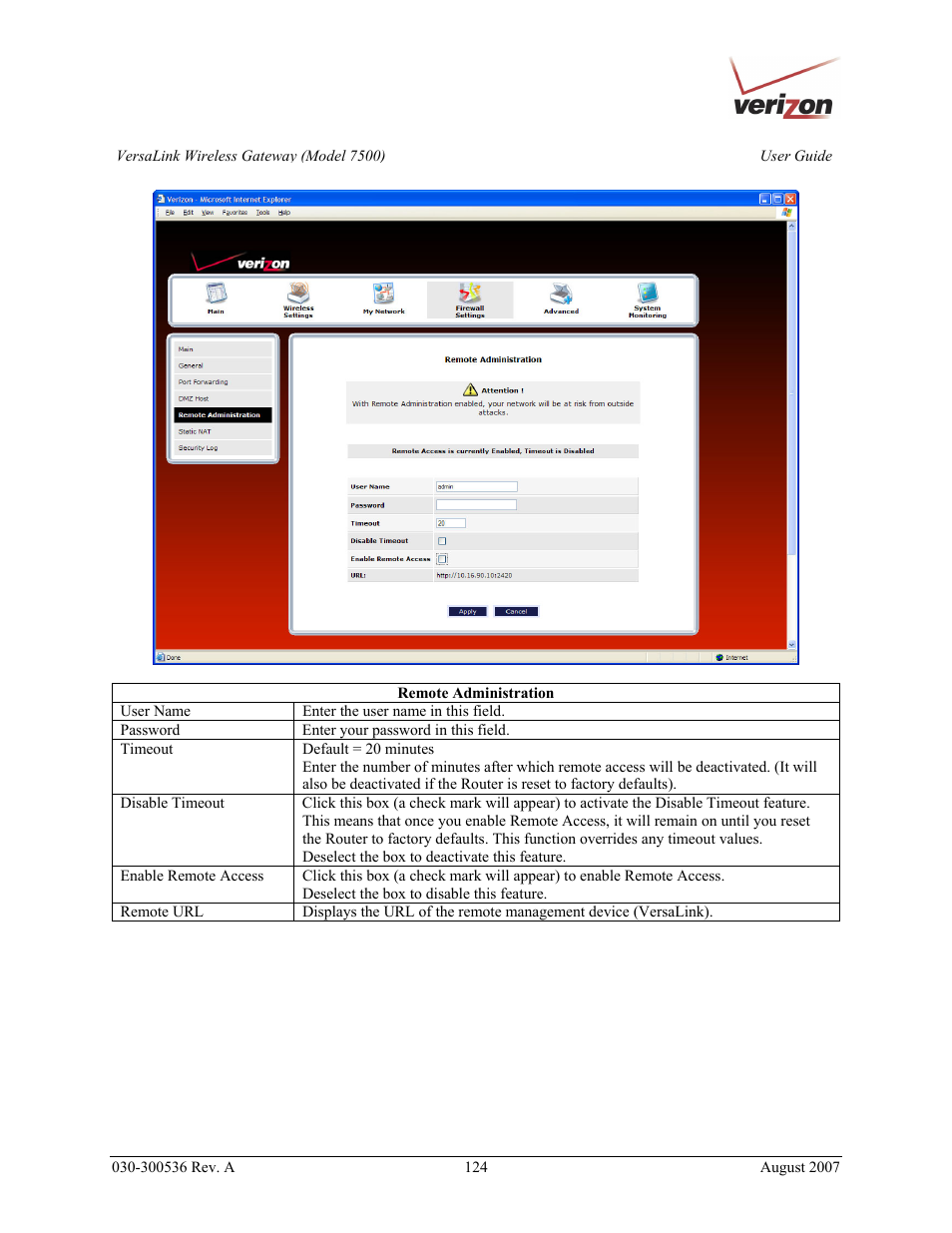 Verizon 7500 User Manual | Page 124 / 186