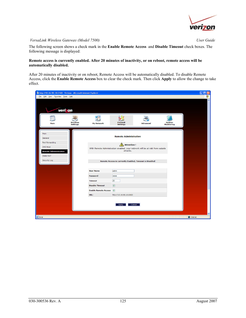 Verizon 7500 User Manual | Page 125 / 186
