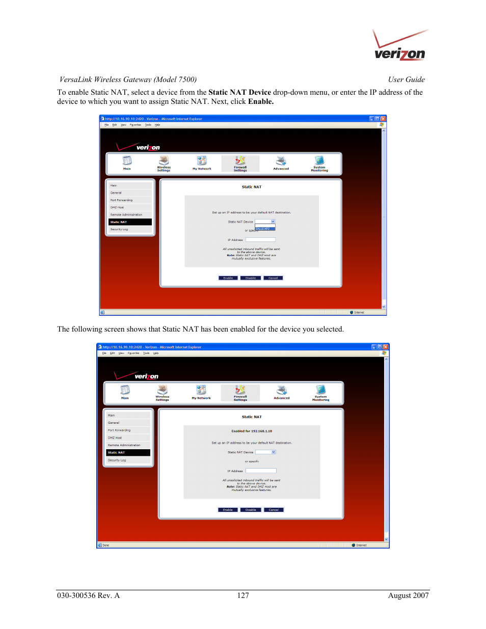 Verizon 7500 User Manual | Page 127 / 186
