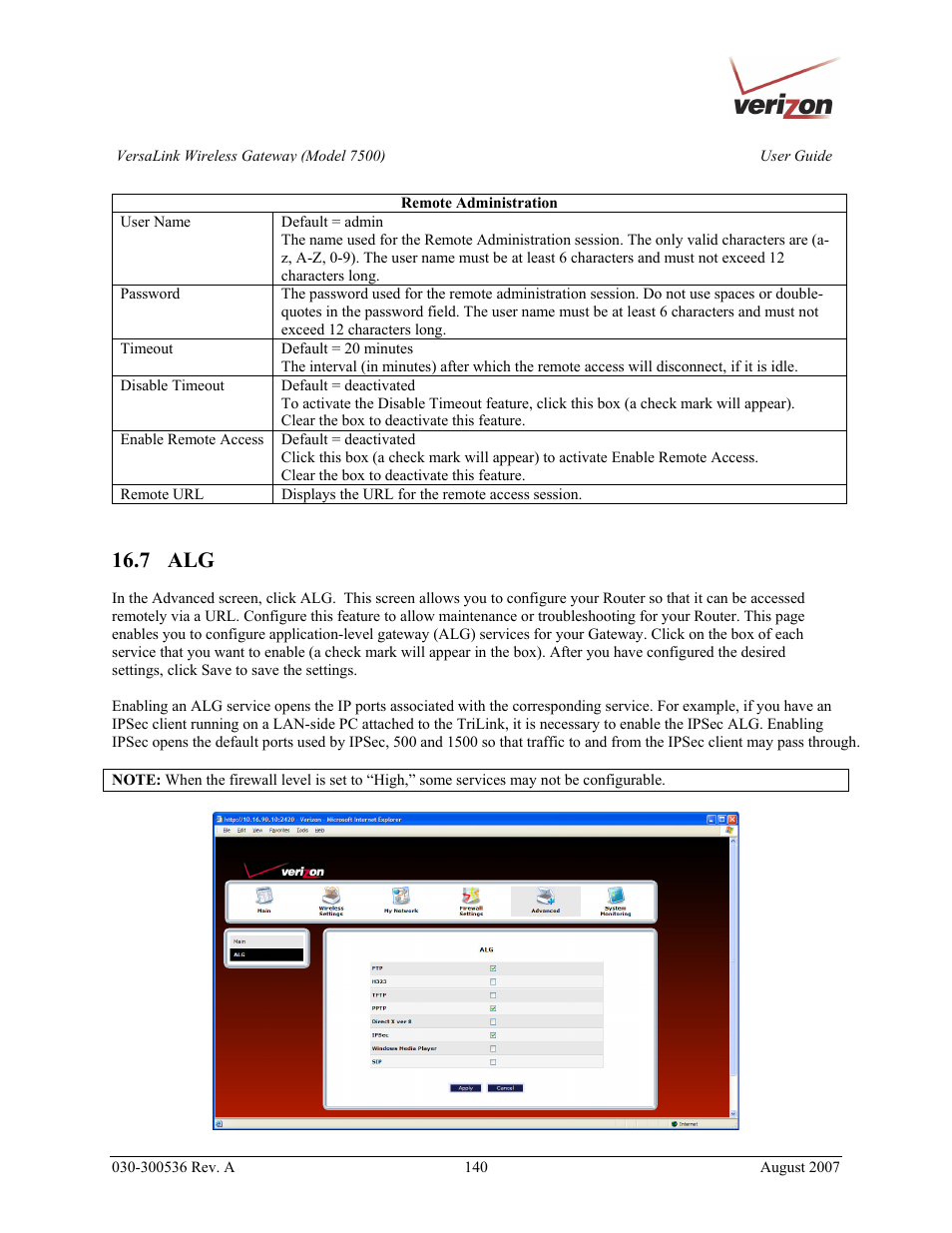 7 alg | Verizon 7500 User Manual | Page 140 / 186