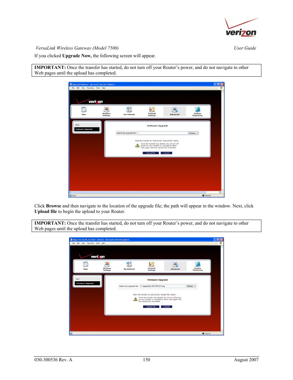Verizon 7500 User Manual | Page 150 / 186