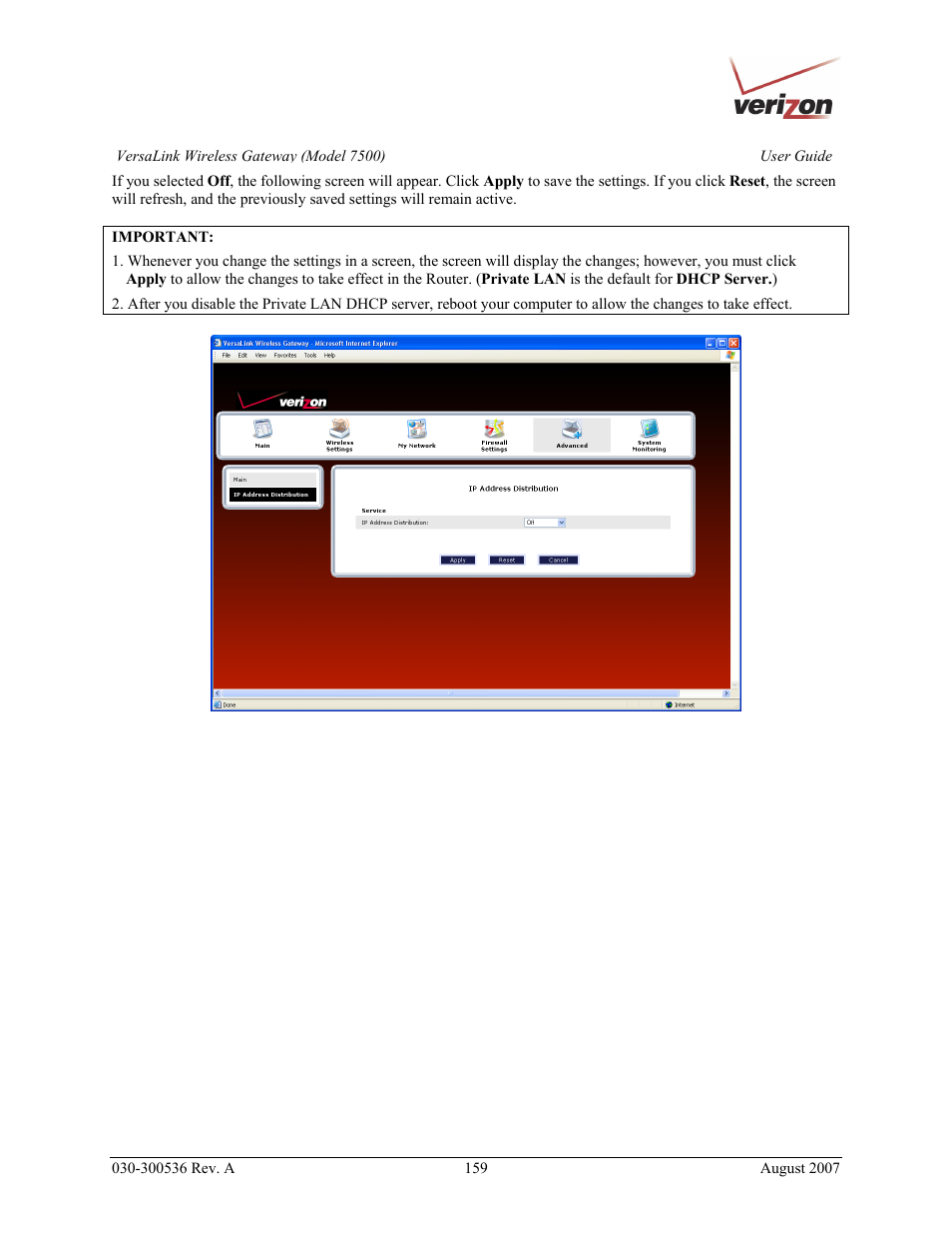 Verizon 7500 User Manual | Page 159 / 186