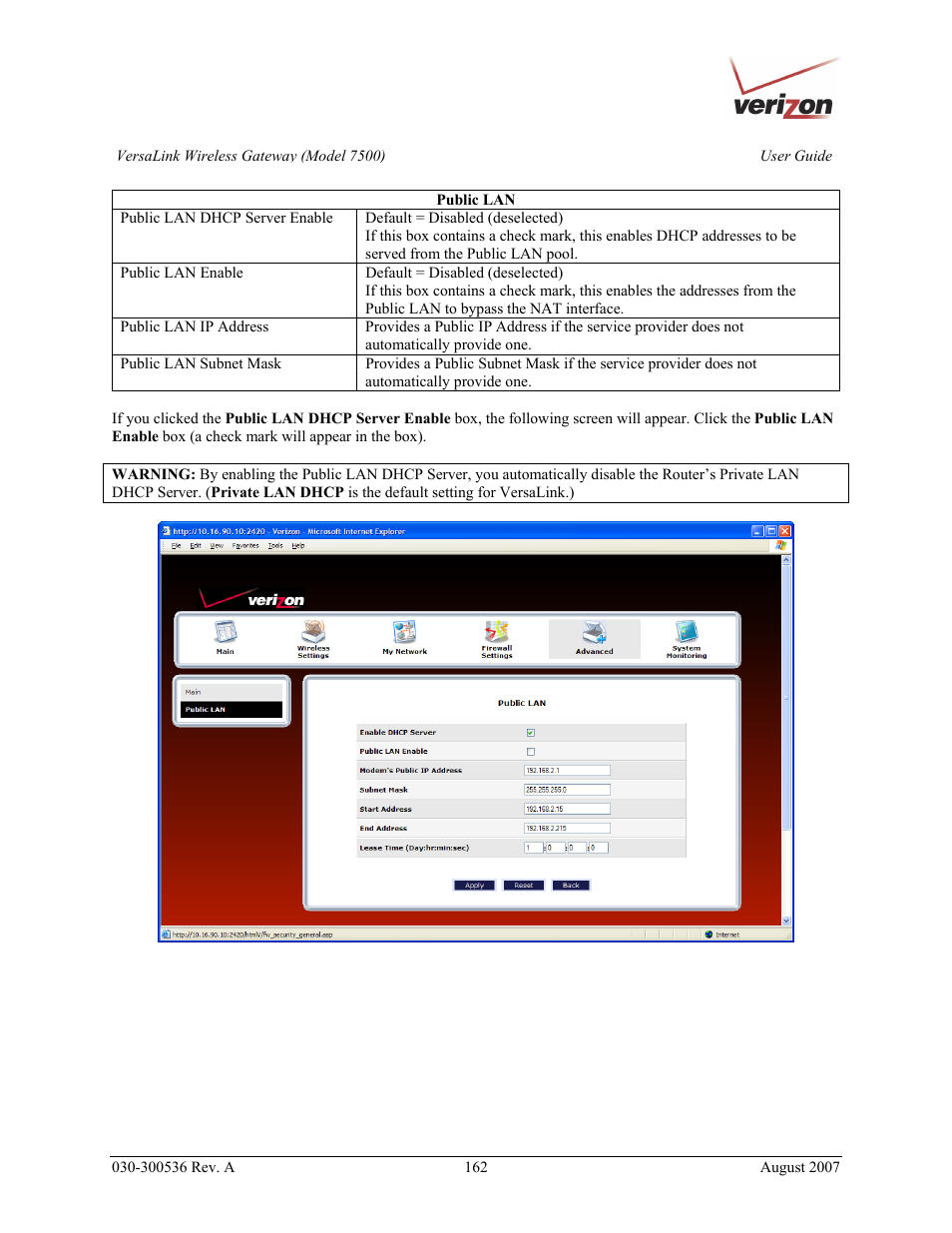 Verizon 7500 User Manual | Page 162 / 186