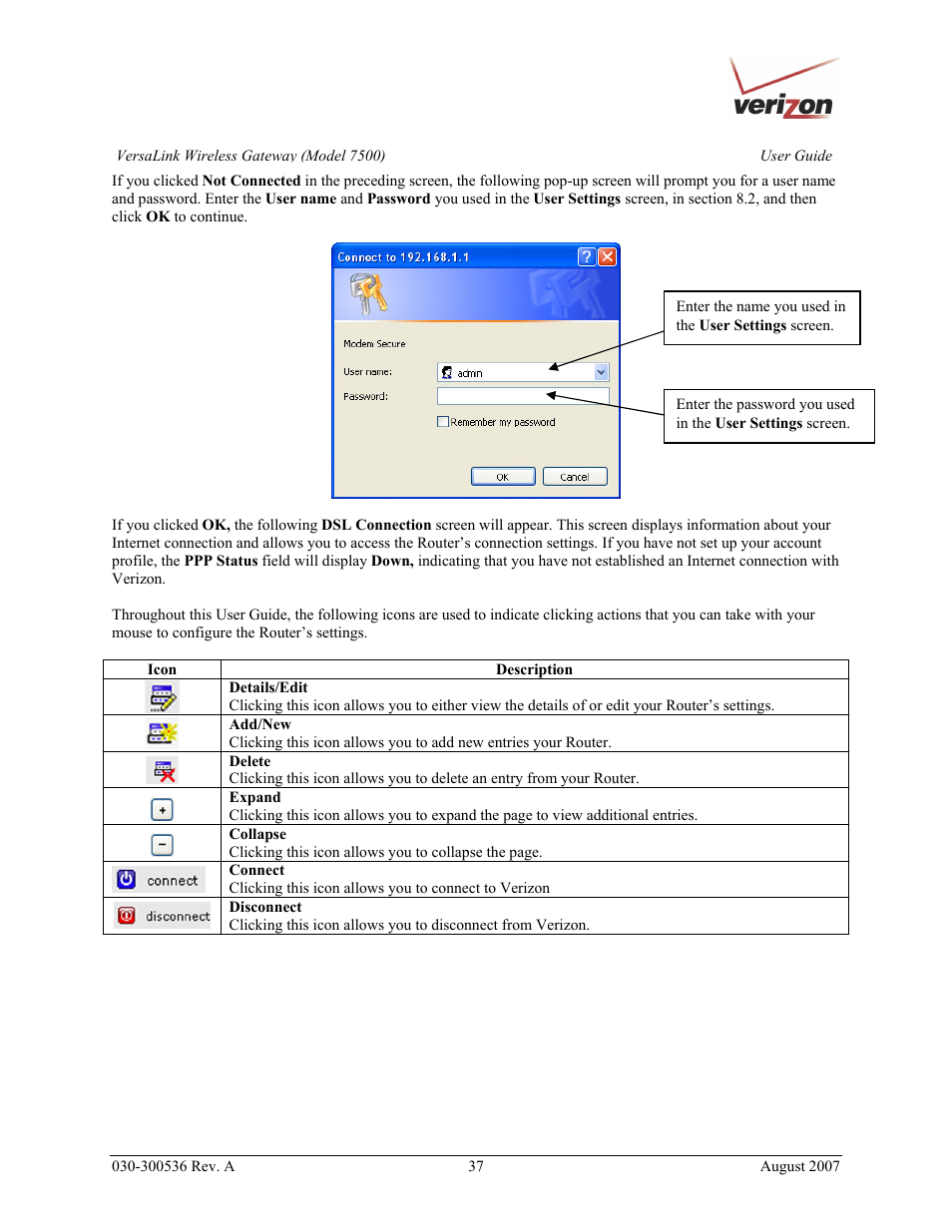 Verizon 7500 User Manual | Page 37 / 186