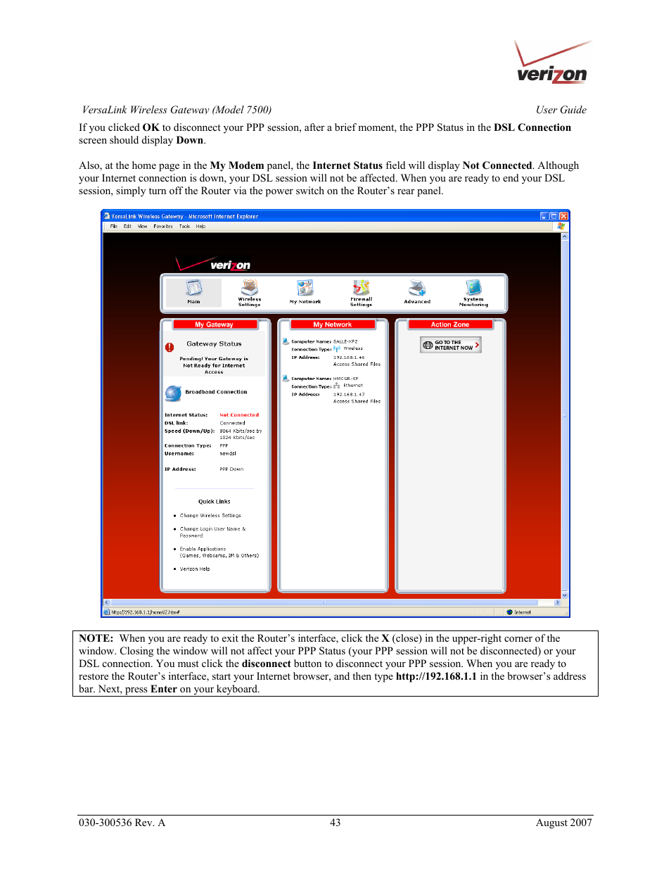 Verizon 7500 User Manual | Page 43 / 186