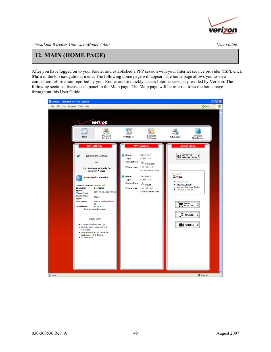 Main (home page) | Verizon 7500 User Manual | Page 49 / 186