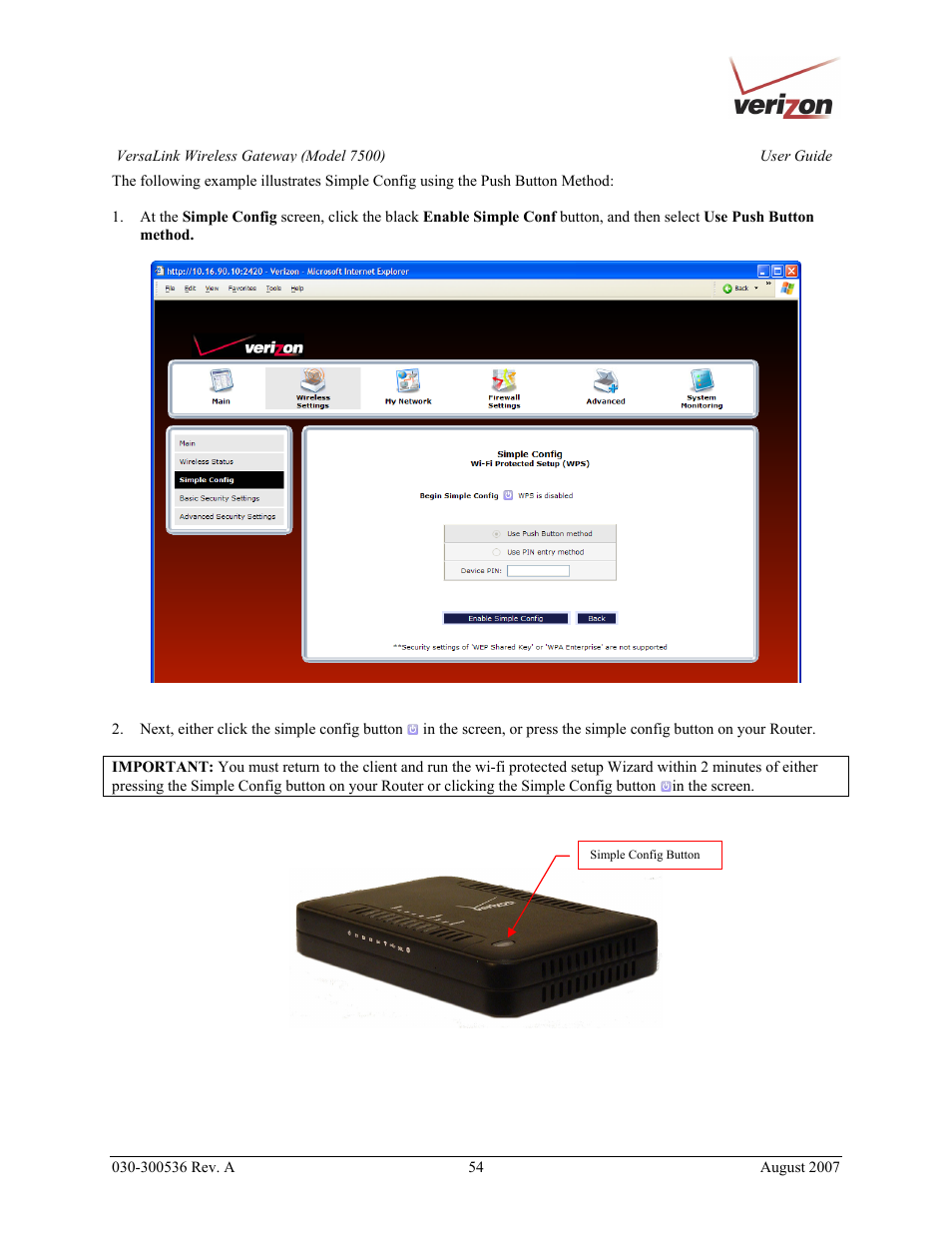 Verizon 7500 User Manual | Page 54 / 186