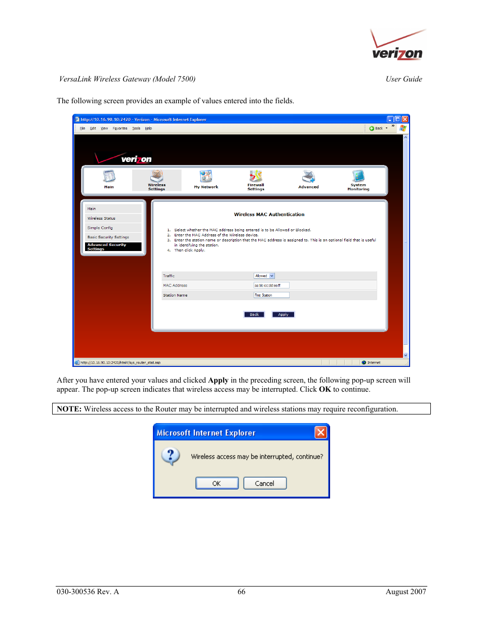 Verizon 7500 User Manual | Page 66 / 186