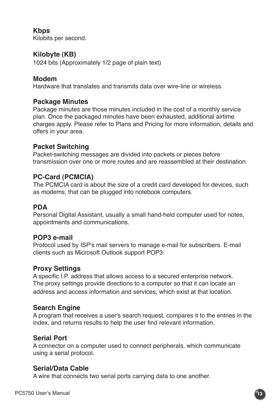 Verizon PC5750 User Manual | Page 15 / 18